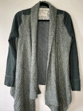Anthropologie Saturday Sunday Green Casado Open Front Knit Cardigan - Size Small